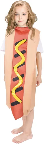 Vista 6 de Suppromo Disfraz de perro caliente de Halloween para niños pequeños y niñas Cosplay