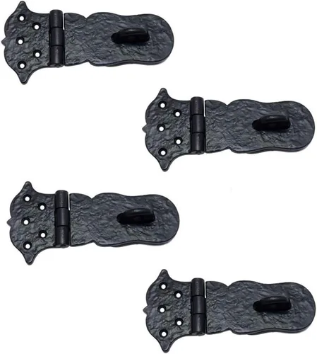 Vista 8 de Adonai Hardware Paran - Cerrojo de seguridad de hierro fundido antiguo resistente (4 pulgadas x 2 unidades, latón antiguo) para cofre del tesoro