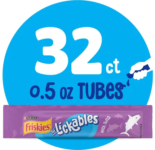 Vista 10 de Friskies Purina Lil' Lickables with Atún Cat Treats - 16 oz (32 unidades)
