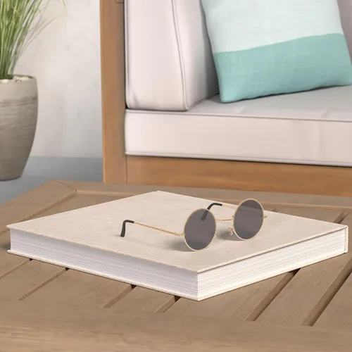 Vista 93 de CGID Gafas de sol unisex polarizadas redondas E01 Lennon