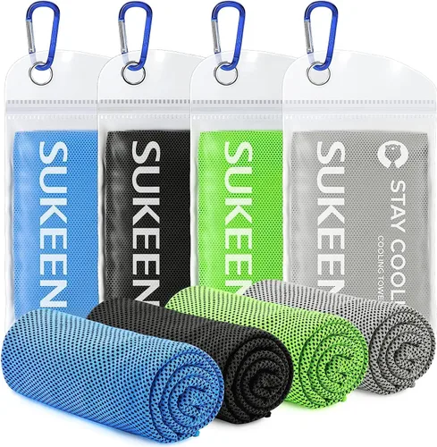 Vista 15 de Sukeen Paquete de 12 toallas refrescantes (40 x 12 pulgadas) para cuello y cara, suaves y transpirables para el cuello, toalla de hielo para climas