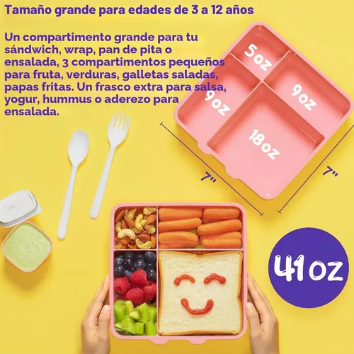 Vista 9 de Fimibuke - Lonchera Bento con botella de agua aislada para niños pequeños