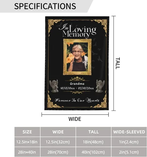 Vista 7 de Bandera de memoria personalizada con nombre de foto, fecha, letrero funerario personalizado, bandera conmemorativa personalizable para jardín