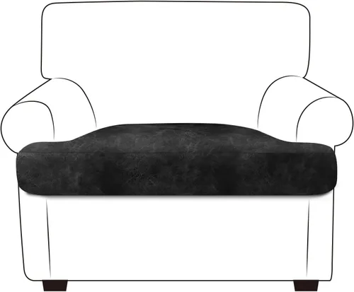 Vista 106 de ANARACHON Fundas de cojín de sofá con aspecto de cuero, juego de fundas de asiento de sofá, protector de muebles para sillón seccional, sofá biplaza