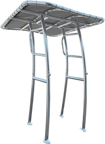 Vista 23 de FishMaster Pro Series - T-Top para Barcos de Pesca con Consola Central - Ajuste Universal - Recubrimiento en Polvo Negro - Parte Superior Negra