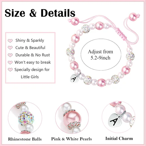 Vista 6 de JoycuFF Pulseras con dije de corazón para niñas, adolescentes, niñas, cumpleaños, Navidad, regalos para el día de San Valentín para hija, nieta