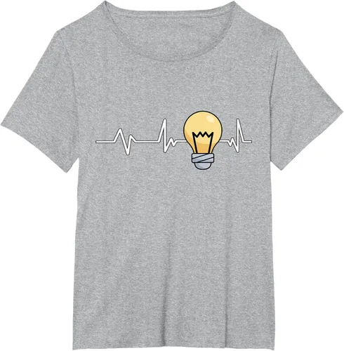 Vista 84 de Bombilla Heartbeat bombilla regalo bombilla bombilla camiseta Negro