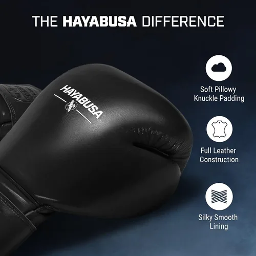 Vista 2 de Hayabusa Guantes de boxeo profesionales de cuero con para hombres y mujeres