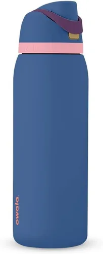 Vista 25 de Owala FreeSip - Acero inoxidable - 32 oz - Morado/Azul (pistas de esquí de los años 80)