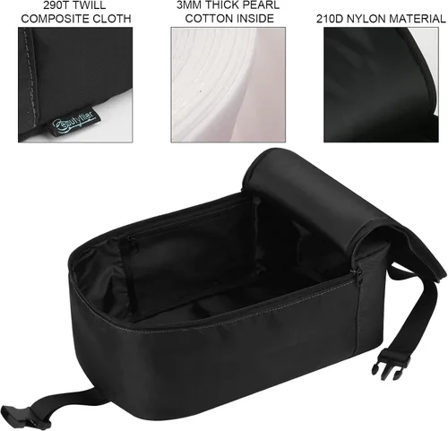 Vista 2 de Beautyflier Bolsa de plancha de vapor de viaje para vaporizador de ropa de mano Conair, diseño portátil de mano para vaporizador de transporte, Negro