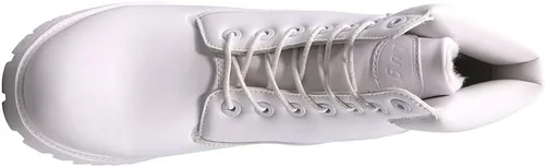 Vista 4 de Lugz Botas Chukka clásicas de forro polar Convoy de 6 pulgadas para hombre, Blanco