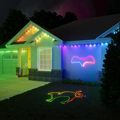 Vista 7 de Luces de cornisa inteligentes Cync para exteriores con efectos dinámicos de 100 pies