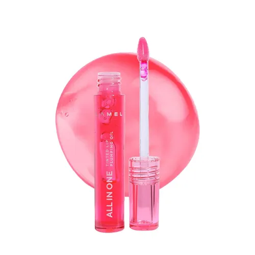 Vista 8 de Lamel Aceite labial tintado todo en uno, hielo de bayas, aceite labial voluminizador e hidratante, gel voluminizador y perfumado para uso diurno