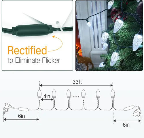 Vista 3 de Brizled - Luces de Navidad C9 para decoraciones navideñas al aire libre
