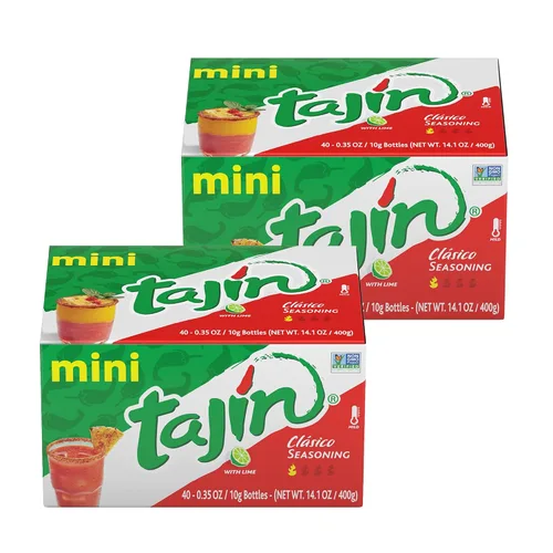 Vista 9 de Tajín Clásico Chile - Mini exhibición de condimentos de lima de 0.35 onzas, 40 mini botellas (paquete de 1)