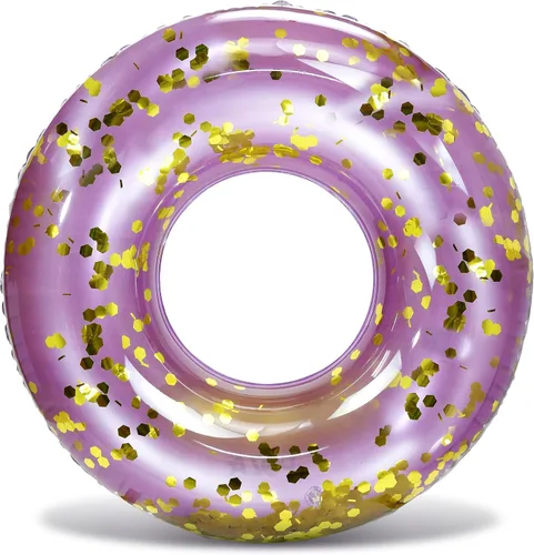 Vista 20 de POZA Flotador de Tubo Inflable para Piscina – Anillo de natación de confeti brillante, Tubo Inflable de Servicio Pesado Resistente a los Rayos UV
