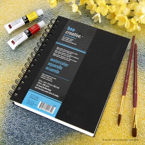 Vista 3 de Bee Paper - Diario de acuarela Bee Creative de 5.5" x 8