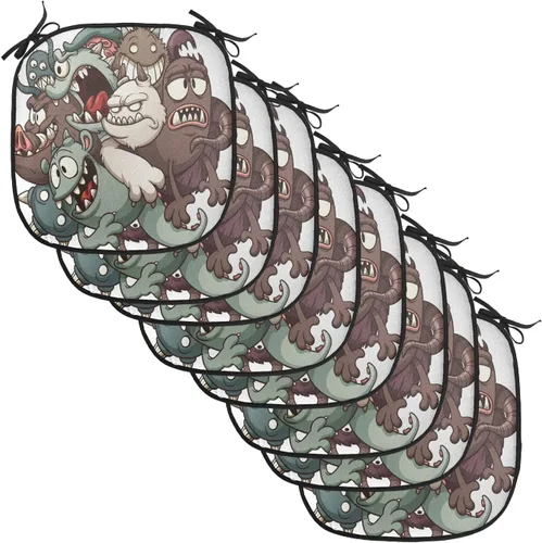 Vista 75 de Lunarable Floral Chair Cushion Pad, Flower Petal with Oriental Detail Culture Design, Seat Padding for Kitchen & Patio with Anti-Slip Backing