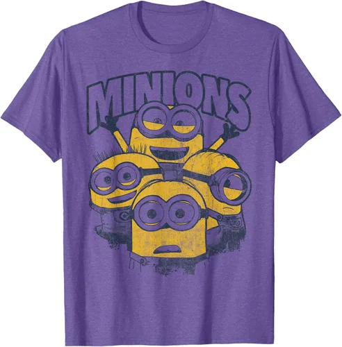 Vista 9 de Despicable Me Minions Vintage Group Graphic Camiseta Gris Oscuro