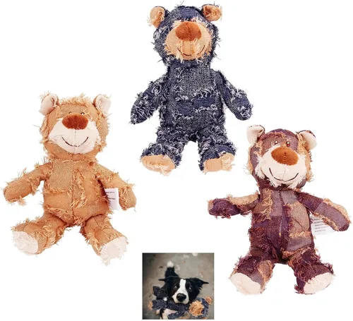 Vista 12 de Oso robusto indestructible 2023, tamaño grande, juguetes para perros, compañero de perro para masticadores pesados, juguetes chirriantes duraderos