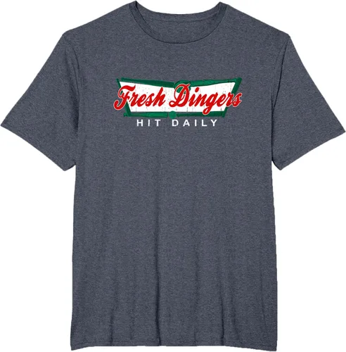 Vista 101 de Camiseta divertida de béisbol y softbol Don't Bunt Hit Fresh Dingers, Negro