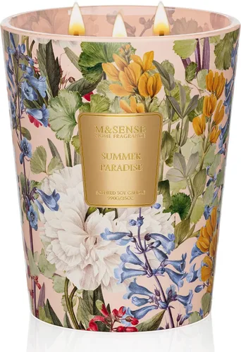 Vista 58 de M&SENSE - Vela de cera de soja natural aromática de 35 onzas, extragrande, 3 mechas, 150 horas, larga duración, combustión lenta, para decoración