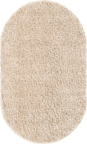 Vista 421 de Unique Loom Colección Davos Shag - Alfombra Lino