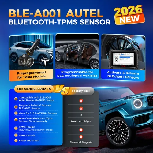 Vista 4 de Autel Scanner MaxiCOM MK906S PRO2-TS TPMS Herramienta de programación, multilingüe 2026 de MS906 PRO2-TS, V2.0 de MS906 PRO TS MK906 PRO-TS MP900TS