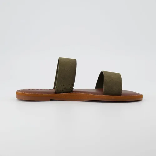 Vista 4 de CUSHIONAIRE Sandalia Calico de 2 bandas para mujer con espuma cómoda