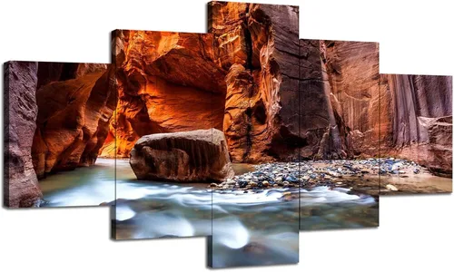 Vista 28 de Arte de Lienzo de Pared de Montana Decoración de Pared del Parque Nacional Glacier Lámina de Montana St. Mary Póster Pintura de Paisaje Wild Goose