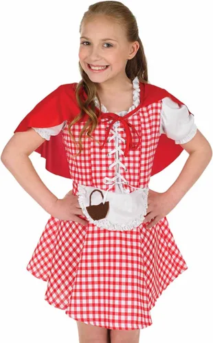 Vista 2 de Disfraz de Caperucita Roja para Niñas, Vestido de cuento de hadas y capa