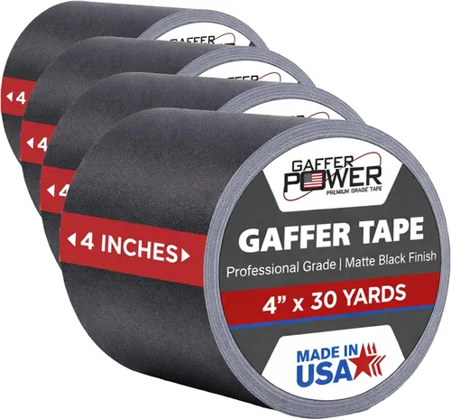 Vista 19 de Gaffer Power cinta de tela profesional, con calidad premium. Hecha en Estados Unidos. Cinta de tela resistente. No reflexiva. Multipropósito. Mejor