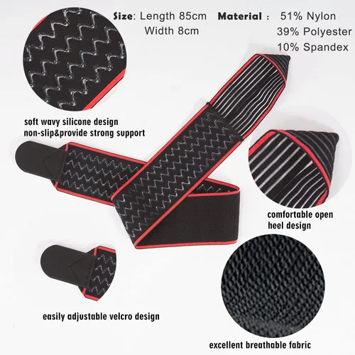 Vista 3 de Candy Li Juego de 2 tobilleras ajustables, material de nailon transpirable, súper elástico y cómodo, 1 tamaño para todos, adecuado para deportes
