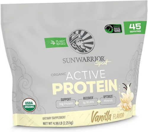 Vista 9 de Sunwarrior - Proteína en polvo a base de plantas orgánica Proteína vegana orgánica en polvo con aminoácidos BCAA más minerales de recuperación