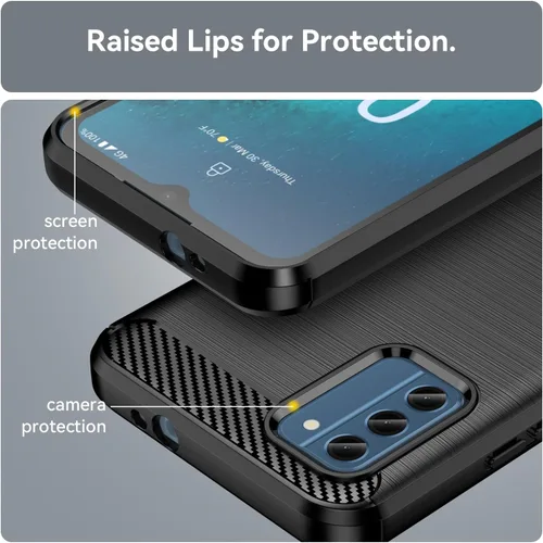 Vista 5 de Osophter Para Nokia C300 Caso: con 2 unids Protector de pantalla de absorción de golpes Flexible TPU Caucho Cubierta protectora para Nokia C300