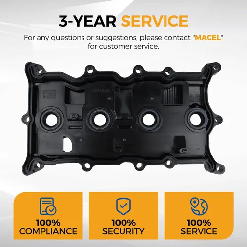 Vista 7 de PAROD Tapa de válvula de motor con junta L4 2.5L para Nissan Altima 2007-2013, Rogue 2008-2013, Rogue Select 2014-2015, Sentra 2007-2012, reemplazo