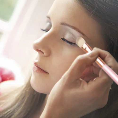Vista 6 de Juego de 12 brochas de maquillaje de ojos con bolsa portátil, brochas de maquillaje para regalos del día de San Valentín