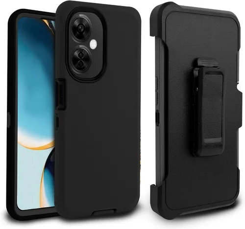 Vista 10 de Customerifrst - Funda para teléfono a prueba de golpes, compatible con OnePlus Nord N30 5G, con clip para cinturón, funda resistente de cuerpo Raya
