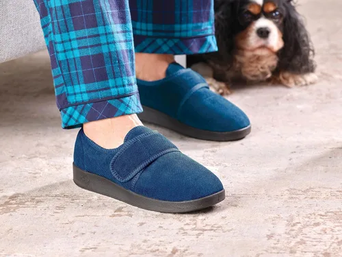 Vista 6 de Silvert's Adaptive Clothing & Footwear Mens Wide & Comfy Easy Closure Slippers for Seniors