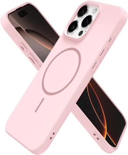 Vista 191 de Oakxco Funda de Silicona Mag Safe para iPhone 12 Pro Max, Funda Magnética Delgada y Fina Compatible con Carga Inalámbrica MagSafe, Bonita Funda
