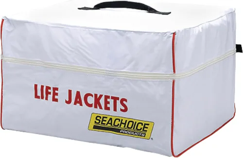 Vista 4 de Seachoice Chaleco salvavidas resistente de 6 capacidades, bolsa de almacenamiento de nailon con asa de transporte