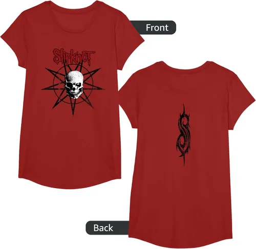 Vista 5 de Slipknot Skull playera Estrella, hombre 2XL, Jaspeado oscuro Asfalto