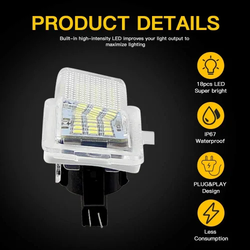Vista 2 de Apmat - Conjunto de carcasa de lámpara de matrícula LED completa compatible con Mercedes-Benz W204 W204 5D W212 W216 W221 C E S CL Class Error
