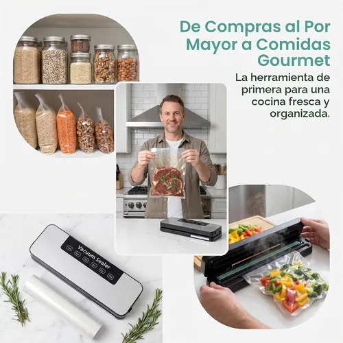 Vista 3 de Sellador compacto de vacío 5 en 1: modos V/M/D/R/S, fresco más