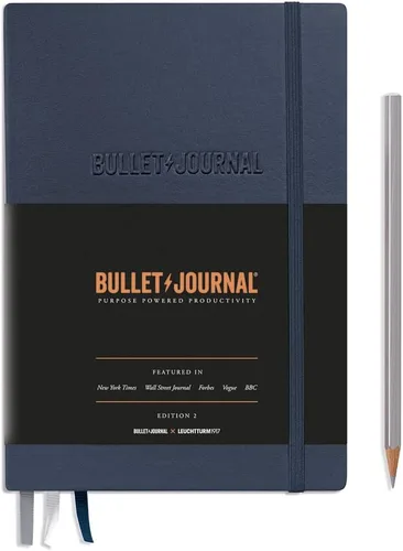 Vista 15 de LEUCHTTURM1917 The Official Bullet Journal Edition 2 - Cuaderno construido para BuJo, tamaño mediano A5 204 páginas de papel de 4.23 oz/m², con guía