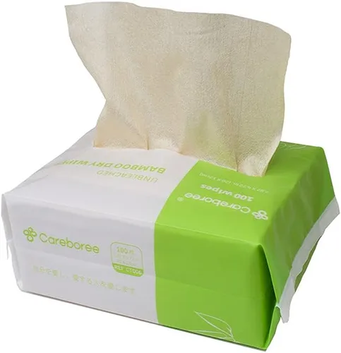 Vista 2 de Careboree - Toallitas secas sin blanquear, multiusos, tamaño pequeño, 400 unidades Sin pelusa, sin perfume, suave y suave, duradero, cuidado