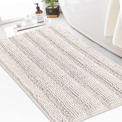 Vista 42 de Turquoize Alfombra de baño de chenilla de lujo para baño, extra absorbente, alfombra de ducha de microfibra antideslizante para baño, alfombra Aqua