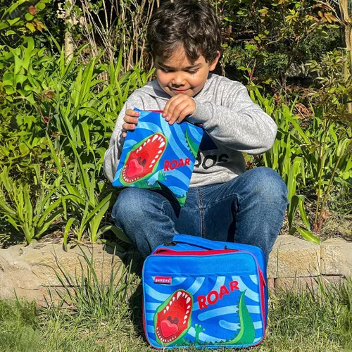 Vista 4 de Yumbox Bolsa de almuerzo + bolsa de sándwich reutilizable gratis, lonchera aislada para niños, perfecta para preescolar, jardín de infantes