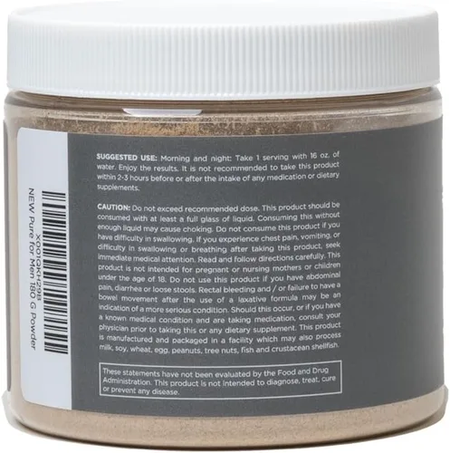 Vista 3 de Pure for Men - Suplemento original de fibra para limpieza vegana - Fórmula patentada comprobada, 1, 1