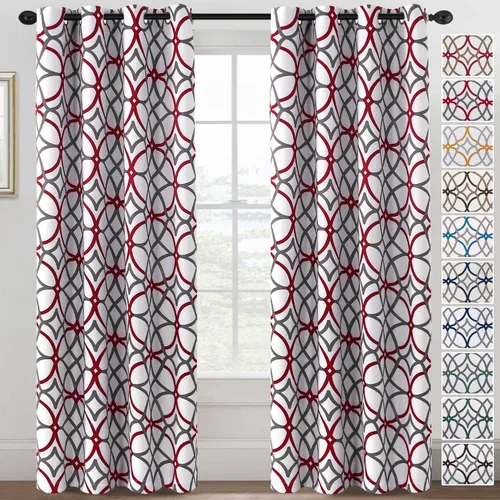 Vista 22 de H.VERSAILTEX Cortinas opacas de 63 pulgadas de largo, juego de 2 paneles de cortinas térmicas y cortinas para tratamiento de ventana, reducción
